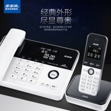步步高 W202数字无绳电话机 家用办公无线座机 子母机一拖一 负显大屏 三方通话（雅典白）