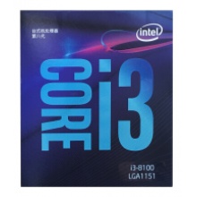 英特尔（Intel） i3 8100 酷睿四核 盒装CPU处理器