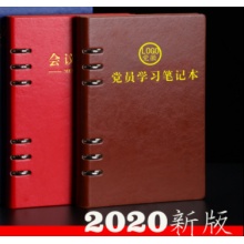 党员学习笔记（A5）（活页可换内芯）（棕色）